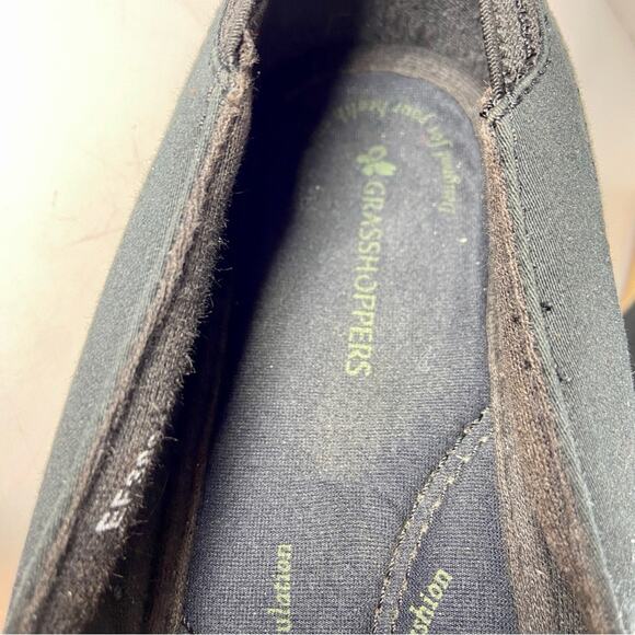 Grasshoppers Black Flats with Tan Sole - Picture 8 of 10
